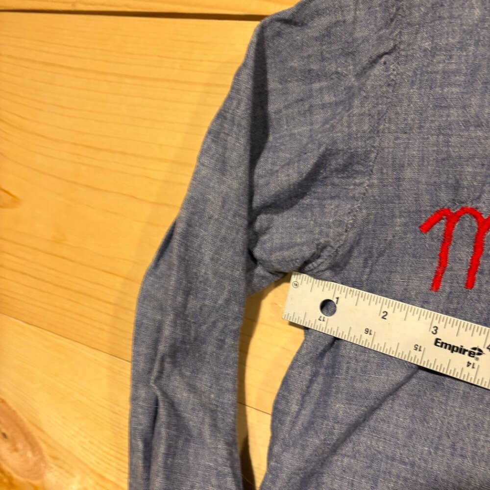 Vintage 70s Montgomery Ward Shirt Womens Medium Chain Stitched Mushrooms - Picture 8 of 15